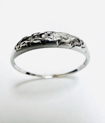 Vintage 14k White Gold Fliral Woman’s Ring Size 7