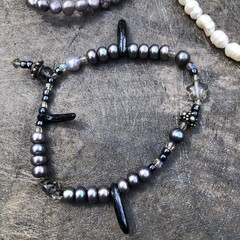 Genuine Cultured Pearl jewelry Lot Real Pearls Semi precious stones
