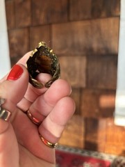 Aunt Elza’s Scarab Antique Ring Magnificent Magical Fortune Teller Heirloom Adj