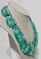 Runway Gerda Lynngaard Monies Seafoam Green Lucite Necklace Bracelet Earring Set
