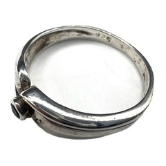 Black Onyx 925 Sterling Silver Dainty Band Ring Size 5.75 Petite 1.81 Grams