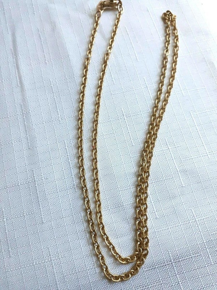 Vintage Gold Tone Necklace 28 Inches “Made in West Germany” As Pictured -VM22