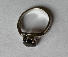 Vintage ring sterling silver 925 Size 7 Weight 2.05 g. Smoky quartz.