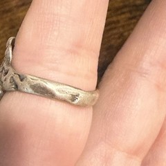 Art Nouveau ring face art deco band size 7.75 sterling silver women girls