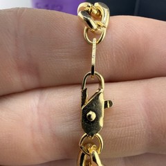 Vintage ID Bracelet Gold Tone Blank 7”
