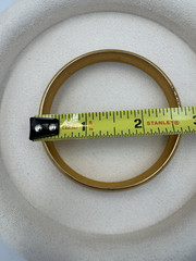 Vintage Gold Tone Bangle Set Nugget Twist Rope & Wide Satin Cuff