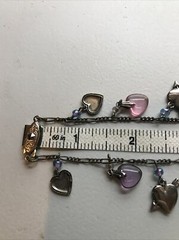 Vintage Glass Works Studio Glass & Silver Charms in Multi Colors Necklace 23