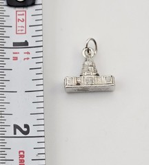 VTG Sterling U.S. Capitol Building Charm Pendant – 3D Landmark Travel Charm 3.1g