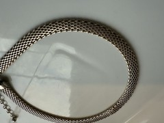 GC 925 Sterling Silver Woven Chain Necklace • 18” 41.4g Gold Tone Patina finish