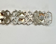 Black Hills Gold C. CO 925 Sterling Silver/12K Gold Bracelet #5-4