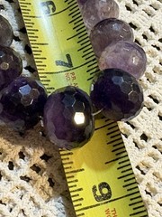 Vintage Sterling Silver Large Faceted Shades of Amethyst Graduated FAS NWTS