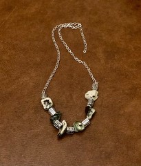Vintage Stone Bead Necklace Lot Green Boho Tribal Ethnic