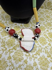 Lot Ruby z Candace Flying Colors Vtg Ceramic Necklace Bright Colors Cherries