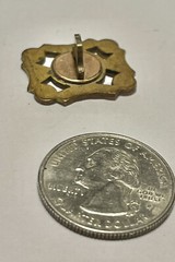 Victorian Edwardian Pink Rose Gold Front 3 Stones Cufflink Stud Button only 1