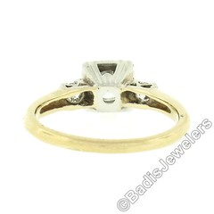 Vintage 14k Two Tone Gold 0.68ctw Old European Diamond Solitaire Engagement Ring