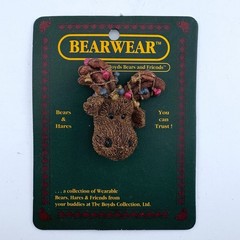 Boyds Bears and Friends Bearwear Moose Pin 1994 Christmas Holiday Lights 2603
