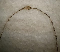 Vintage Roman Gold Filled Signed Photo Locket Pendant Necklace Chain EBF 18”