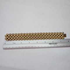 VINTAGE Panther Link 5 Row Switzerland Plaque ORL 20 Microns Geneve G BRACELET