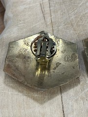 Vintage modernist copper brass mixed earrings jewelry