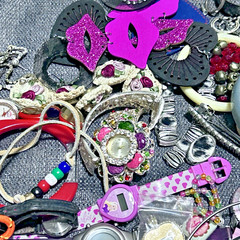 Vintage Jewelry Mixed Lot for Crafts Scrap Junk Wear Repair Repurpose 3.97 lbs.