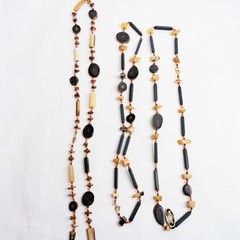 Vintage Buffalo Horn Necklace Japan 3 Pcs