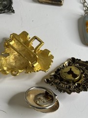 ANTIQUE ESTATE VICTORIAN JEWELRY LOT SOME WEARABLE 925 Czech GLASS Good To Fair