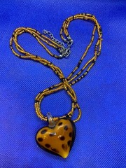 Heart Charm Jewelry Beaded Necklace Woman’s Girls