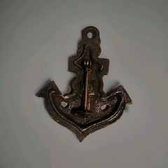 Vintage Anchor Sweet Heart Pin Zinc Alloy Nautical Navy Brooch