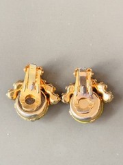 Vintage Verified JULIANA Millefiori Brooch & Earring Set, Yellow Harlequin Multi