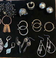 Vintage 21 PC. Earring Job LOT! 7-Clip-ons, 13-Pierced, 1-Pendant!