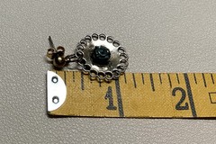 Earrings Lot of 3 Gold Tone Dangle Drop Pierced Wires & Stud Vintage 1950-1959