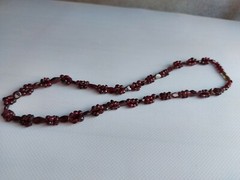 Beads vintage USSR natural stone Garnet Almandine 54 cm