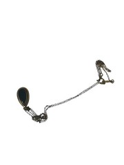 Vintage 14K Yellow Gold Black Onyx Teardrop Pendant