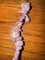 Signed Les Bernard Purple Lavender Branch Coral Rare Species Necklace 33″ Long