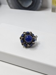 Antique 800 Silver & Blue Stone Pendant