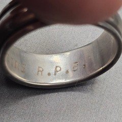 Vintage Sterling Silver ‘Imagine’ Fidget Spinner Ring Size 10.5 Wide 8.2mm Band