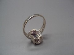 Nice Vintage Women’s ring quartz irradiated silver 925 Ukraine big size 11.25 us