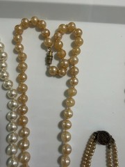 Vintage Lot of 7 Faux Pearl Necklaces 1 Bracelet Bridal Classic Elegant Retro
