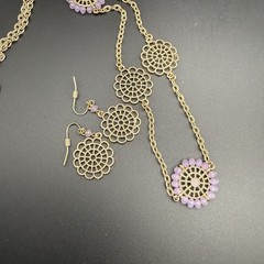 Vintage Gold Tone Boho Jewelry Lot Necklace Locket Earrings Charm Bracelet Watch