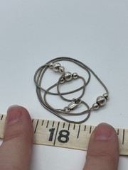 VTG FAS Italy 925 Sterling Silver 4-6mm Ball Bead snake chain 18″ necklace 5.7g