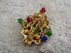 Colorful Flower Basket Pin (A22)