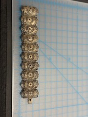 A-058 1930’s Sterling Silver wire-work Filigree Bracelet Made In Mexico .925