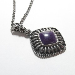 CAROLYN POLLACK Relios Sterling Silver 4.00 Ct Natural Purple Amethyst Pendant