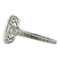 3.20Ct Vintage Art Deco Lab-Created Diamond Wedding Ring 14K White Gold Plated
