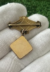 Victorian Antique BB Co. 1800’s Locket On The Belt /ribbon Hardware Very Nice