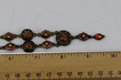 Nina Ricci/Avon Brass Toned Rhinestone and Enamel Necklace, 15gr