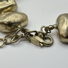 Vtg Chico’s Necklace Faux Gold Nuggets 38” Long Chunky Heavy