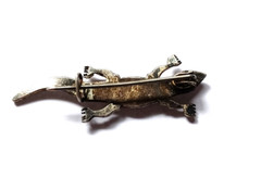 Vintage Sterling Silver Alligator Brooch/Pin
