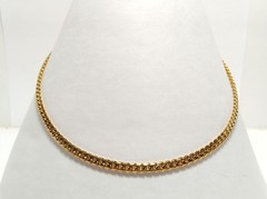 Wonderful 20″ Vint Genuine 18kgp Heavy Gold Plate Chain Link Necklace 5.7mm wide