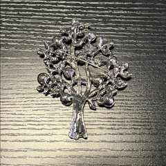 Rhinestone Tree Brooch Autumn Fall Tree Pin Multicolor Crystal Nature Jewelry